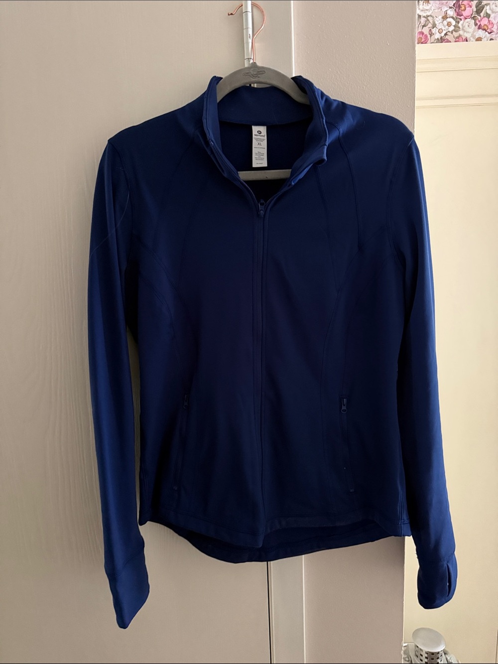 90 Degree By Reflex Navy Full-Zip Athletic Jacket